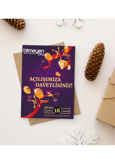 Firmalara Özel Açılış Davetiyesi Model 4 100 Adet