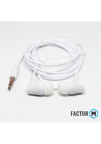 Factor M Fm 03 Kulakiçi Mikrofonlu Kablolu Kulaklık Beyaz Fm Fm03kb