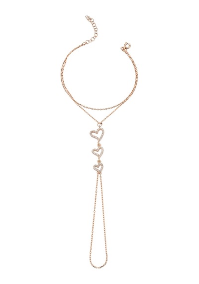 925 Ayar Gümüş Rose Kalpler Şahmeran - 45099801 Rose Gold