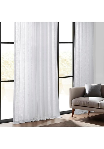 Lexroo Yarım Fiyat Drapes Beyaz 96 X 127 Cm Başlık Perde Tek Panel