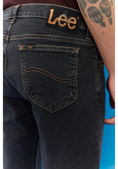 Lee Erkek Rider Slim Fit Normal Bel Denim Esnek Jean Kot Pantolon Siyah