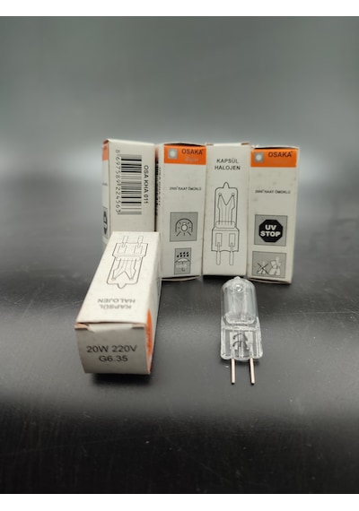G.6 Halojen Ampul 20.watt Şeffaf Renkte 5.adetli Paket