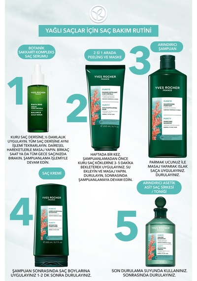 Yves Rocher Arındırıcı Saç Kremi - Yağlı Saçlar / Purete -vegan 200ml