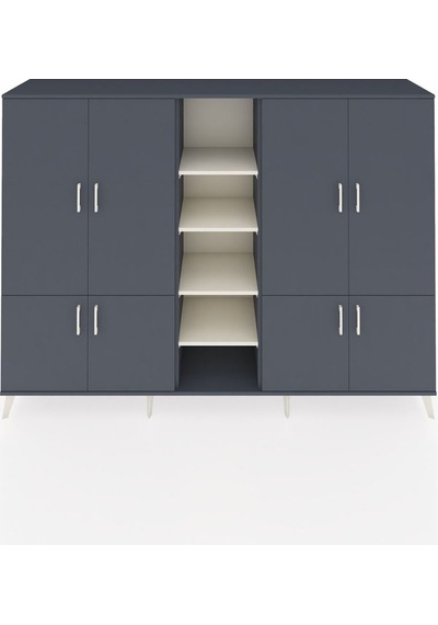 Hyperion Dolap 14 Raflı 8 Kapaklı 220x44x163 Antrasit-antrasit/ay Antrasit-antrasit/aytaşı Hyperion Dolap 14 Raflı 8 Kapaklı 220x44x163 Antrasit-antrasit/ay Antrasit-antrasit/aytaşı