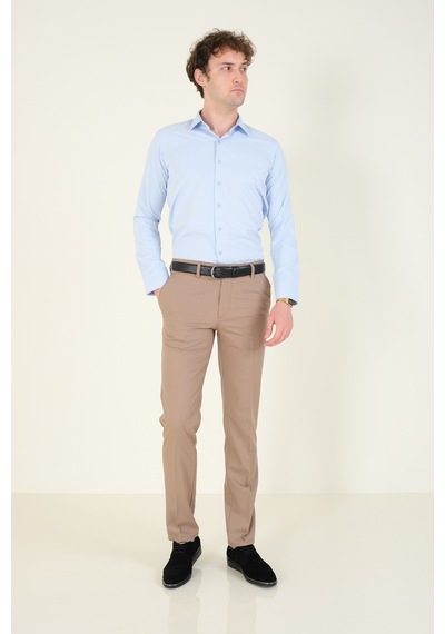 Giyim Dünyası Erkek Slim Fit Gömlek Mavi 001