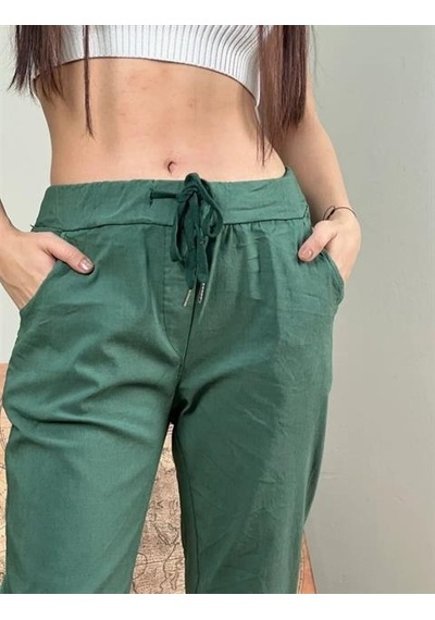 Bohem Stil İtalyan Likralı Skinny Pantolon-8935 Haki