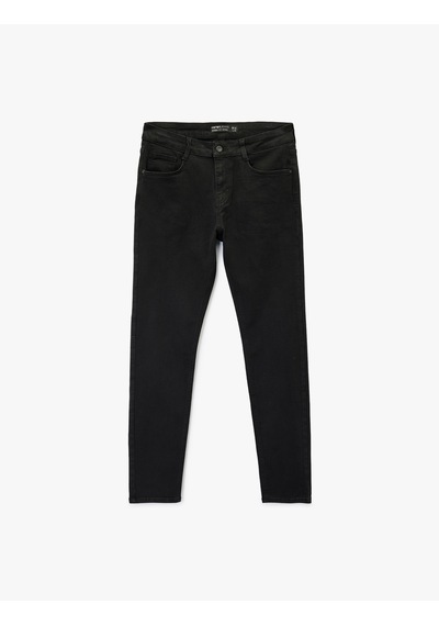 Koton Normal Bel Cepli Skinny Fit Jean Pantolon - Michael Jean Siyah 6sam40073nd Siyah