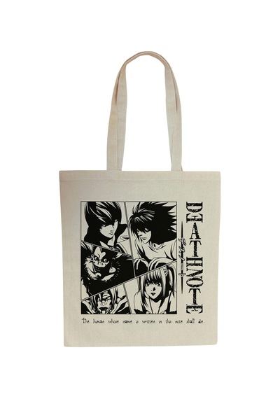 Abystyle - Death Note Tote Çanta Karakterleri, Bej, 38 X 42 Cm, Bej, 14.9 X 16.5 0