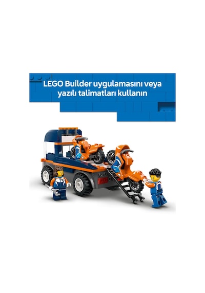 LEGO® City Motosiklet Taşıyıcı - Oyuncak Araç Yapım Seti 60491-4 Yaş ve Üzeri Çocuklar İçin Yaratıcı Oyuncak Yapım Seti (88 Parça)