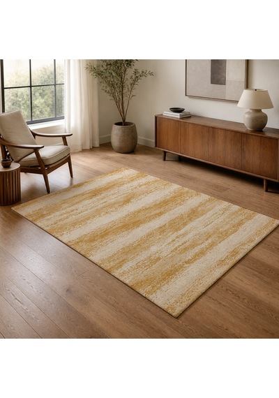 Kartela Halı Aria Halı Kaymaz Taban Makinede Yıkanabilir Halı Hardal Sarısı - 60 X 90 Cm