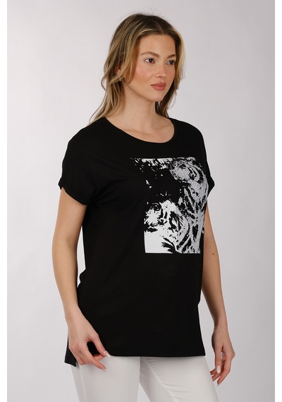 Daıdo Kadın T-shirt 20y311900832 Siyah