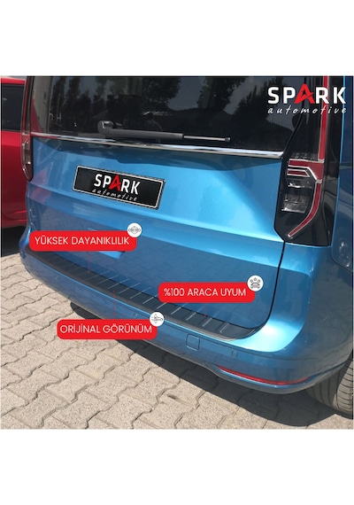 Volkswagen Caddy 2021- Yılı Ve Sonrası Uyumlu Arka Tampon Eşiği Mat Siyah
