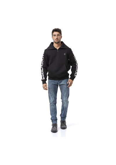 Cipo & Baxx Cl605 Erkek Yarım Fermuarlı Sweatshirt "legendary" Kol Baskılı Ve Göğüs Logolu Kazak Siyah Cipo & Baxx Cl605 Erkek Yarım Fermuarlı Sweatshirt "legendary" Kol Baskılı Ve Göğüs Logolu Kazak Siyah