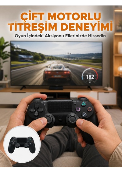 Kablosuz Titreşimli Oyun Kolu - Yüksek Hassasiyetli Analog Kontrol Ve Ergonomik Tutma Yeni Nesil