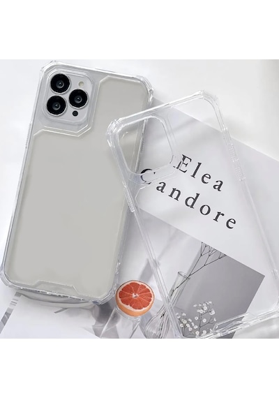 Apple Uyumlu iPhone 16 Pro Max Kılıf Lux Sararmaz Silikon Şeffaf Kapak Şeffaf