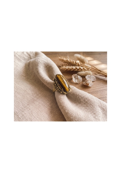 Esoo Jewelry Vintage Tasarım Bal Kahve Taşlı Ayarlanabilir Kadın Yüzük - Antik Gold Görünümlü Kahverengi Esoo Jewelry Vintage Tasarım Bal Kahve Taşlı Ayarlanabilir Kadın Yüzük - Antik Gold Görünümlü Kahverengi