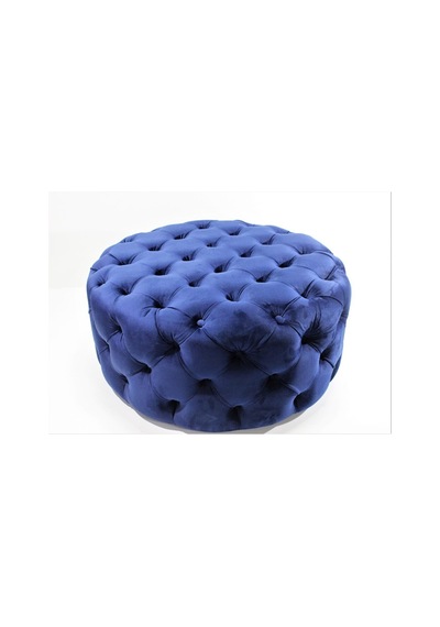 Yuvarlak Chester Model Kapitoneli Oval Orta Puf- Modern Puf