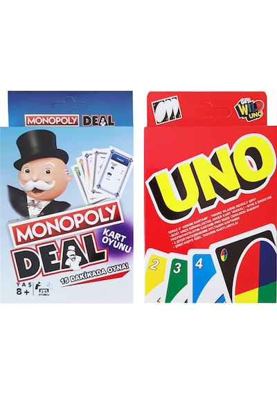 Uno Klasik Ve Monopoly Deal Kart Oyun Seti