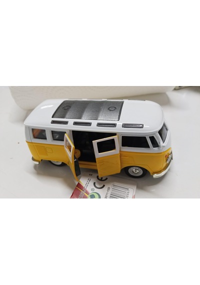 Oyuncak Metal Model 1 / 36 Çek Bırak Sarı 1963 Volswagen T1 Bus Minibüs