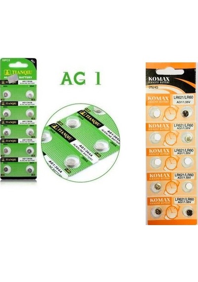 Buton Pil - Saat Lazer Hesap Makinesi Pili 10lu Paket Ag1 Lr621/l
