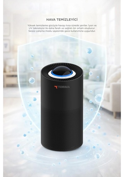 Torima TAP-500 Pro Akıllı Hava Temizleyici Hepa Filtreli 55m² Alan Kapsamlı Siyah