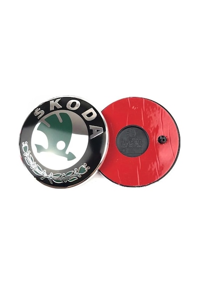 Parlak Siyah 9cm-pcs-80mm 90mm Abs Amblem Skoda Fabia 1 2 Octavia A7 Rs Superb Hızlı Yeti Karoq Görüş Araba Kafa Ön Ark