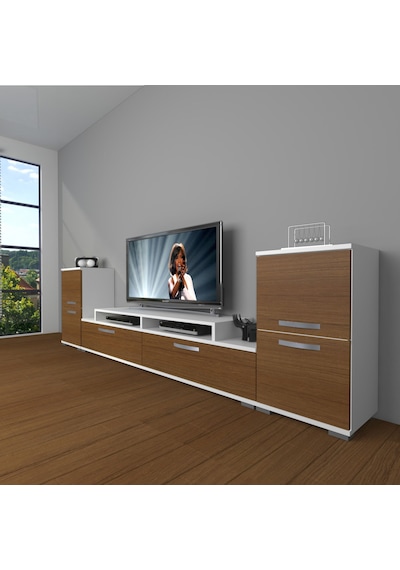 Decoraktiv Ekoflex On2 Slm Tv Ünitesi Tv Sehpası Beyaz - Ceviz