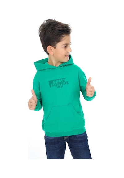 Toontoy Kids Toontoy Erkek Çocuk Baskılı Sweatshirt Koyu Yeşil