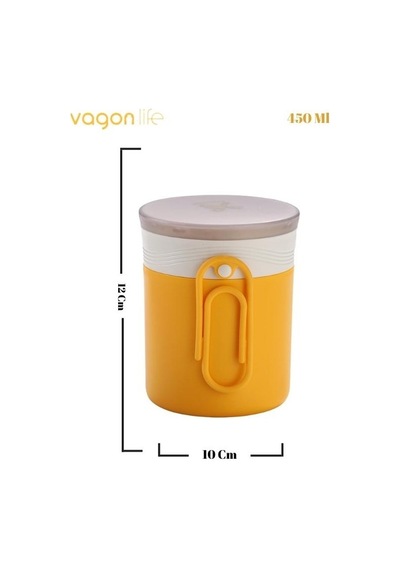 Vagon Çelik Lunch Box 450 Ml Sarı Sarı