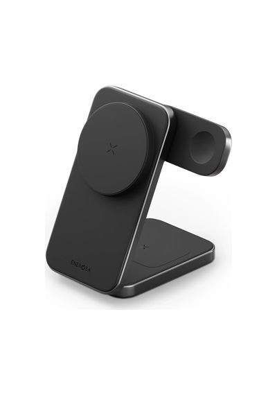 Magtrio Plus 3in1 Katlanabilir 15w Telefon Saat Apple Uyumlu AirPods Masaüstü Hızlı Şarj Standı - Koyu Gri