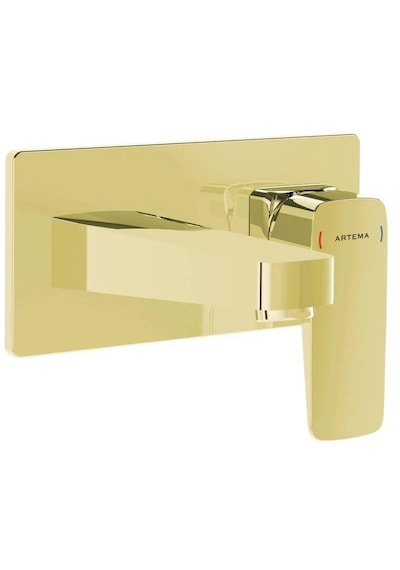 Artema A4273874 Root Square Ankastre Lavabo Bataryası Soft Altın