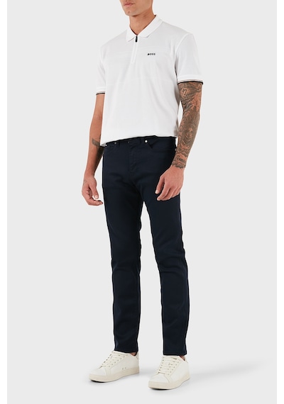 Boss Slim Fit Normal Bel Düz Paça Jeans Erkek Kot Pantolon 50550942 404 Lacivert