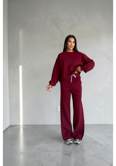 Oyhso Kumaş Eşofman Takımı Bordo