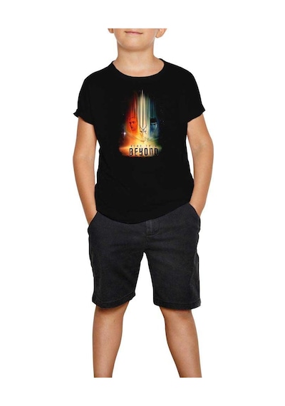 Zepplin Giyim Star Trek Beyond Cover Siyah Çocuk Tişört