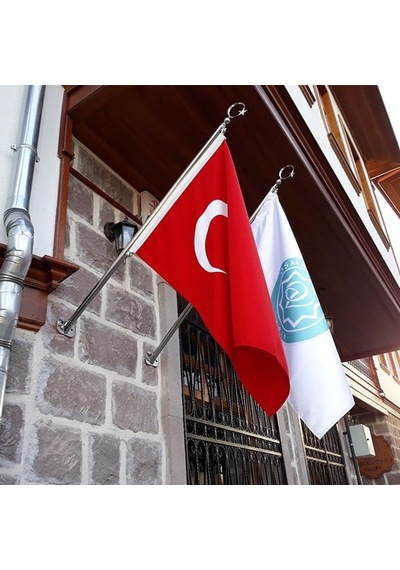 Duvar Tipi Bayrak Direği Ayyldız Dahil 115 Cm Standart