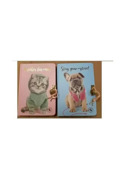 Dolphin Cem Studio Pets Kilitli Hatıra Defteri Sert Kapak Kedi Resimli Pembe Kapak Pt-7789