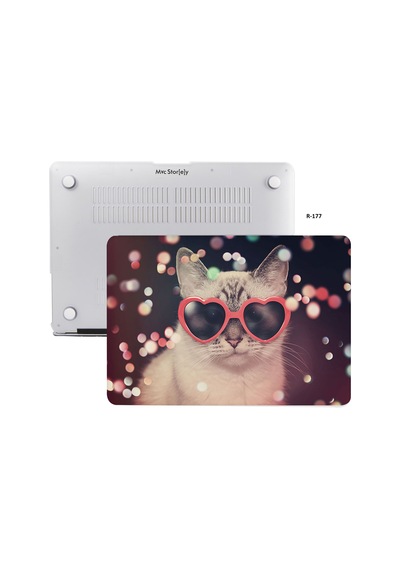 Apple Uyumlu MacBook Pro M1-m2, Kılıf 13inç Cat01nl Type-c'li Model A2338 A2289 A2251 A1706-08 A1989 A2159 İle Beyaz