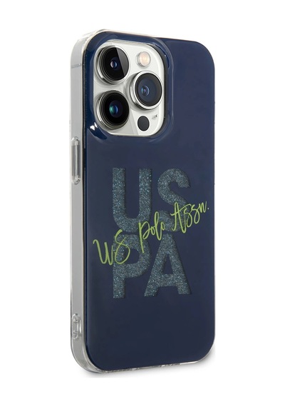 Apple iPhone Uyumlu 14 Pro Max Kılıf U.s. Polo Assn. Simli Parlak Alfabe Tasarım Kapak Petrol Mavi Apple iPhone Uyumlu 14 Pro Max Kılıf U.s. Polo Assn. Simli Parlak Alfabe Tasarım Kapak Petrol Mavi