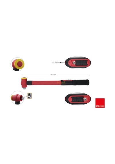 Ceta Form 3/8" 20-50 Nm İzoleli 1000v Tork Anahtarı Gd02-1105