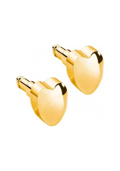 Gold Kalp Kulak Delme Küpesi 1 Çift Gold