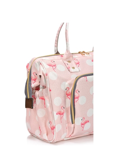 Lal Baby Baggage Bag Flamingo Omuz Askılı Anne Bebek Bakım Çantası Pembe