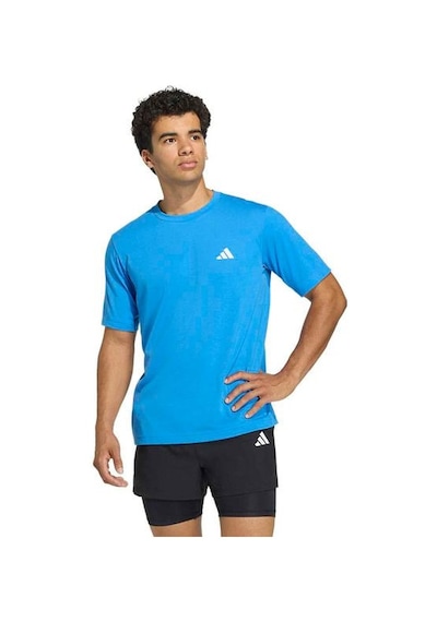 Adidas Workout Essentials Feelready Erkek Mavi Yuvarlak Yaka Tişört Mavi