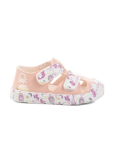 United Colors Of Benetton Pudra Cırtlı Kız Bebek Sandalet Bn-1409 B