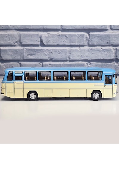 1:43 Ölçek Mercedes Benz O302 Otobüs Mavi/bej