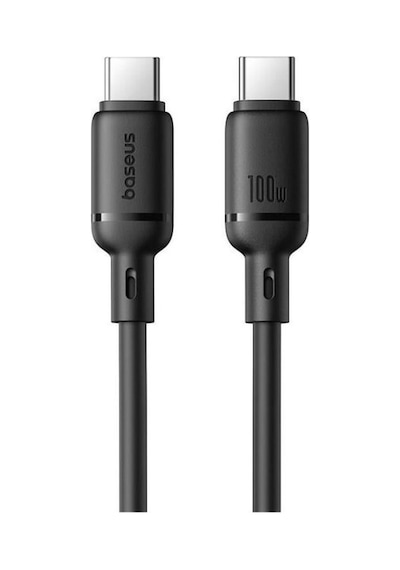 Baseus Silky Series Type-c To Type-c 100w Hızlı Şarj Kablosu 1m - Siyah