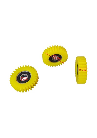 Elektrikli Bisiklet Pedal Destekli Plastik Dişli Rulmanlı 3 Lü Set 30 Diş
