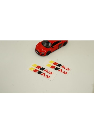 Audi A3 Logo Motor Kapağı Damla Silikon Plaka Logo Arma Amblem Ye