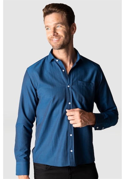 Tudors Klasik Fit Desenli Erkek Gömlek-25454 Saks