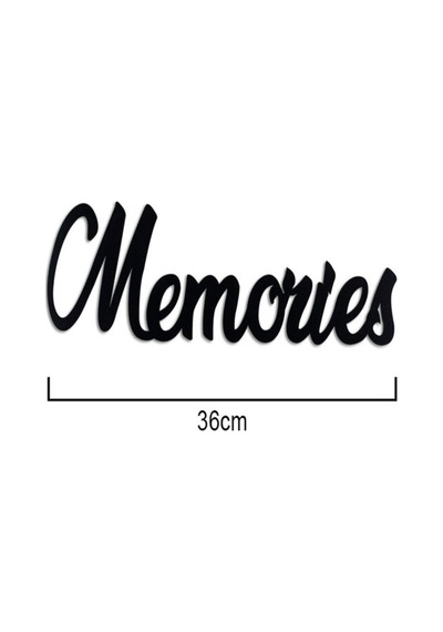 Memories Dekoratif Sök Tak Yapışkanlı Duvar Yazısı Siyah