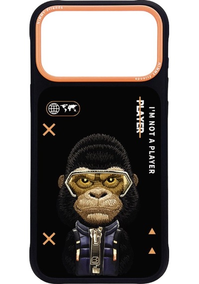 Apple Uyumlu iPhone 17 Pro Max 3d Gözlük Fermuar Gorilla Nakış İşlemeli Kabartmalı Cool Cute Kılıf Şeffaf Apple Uyumlu iPhone 17 Pro Max 3d Gözlük Fermuar Gorilla Nakış İşlemeli Kabartmalı Cool Cute Kılıf Şeffaf
